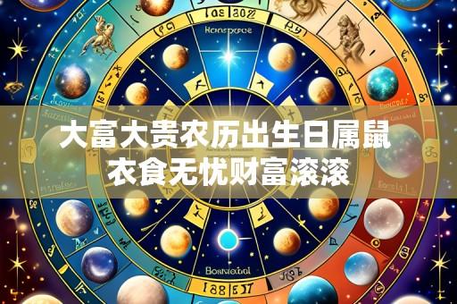 大富大贵农历出生日属鼠 衣食无忧财富滚滚