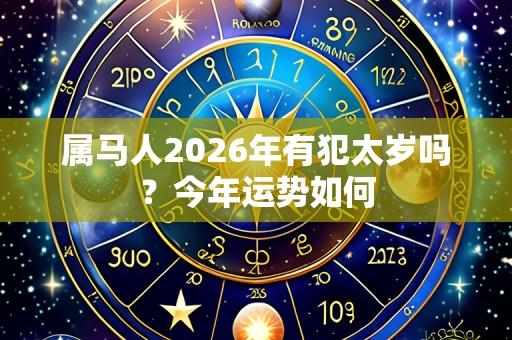 属马人2026年有犯太岁吗?今年运势如何