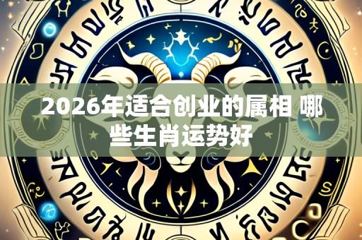 2026年适合创业的属相 哪些生肖运势好