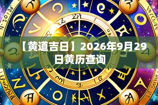 【黄道吉日】2026年9月29日黄历查询