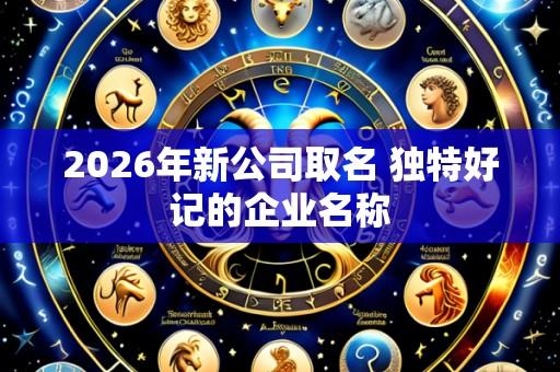 2026年新公司取名 独特好记的企业名称