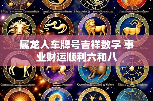 属龙人车牌号吉祥数字 事业财运顺利六和八