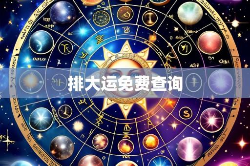 排大运免费查询