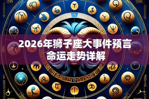 2026年狮子座大事件预言 命运走势详解