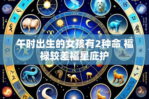 午时出生的女孩有2种命 福禄较差福星庇护