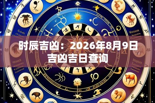 时辰吉凶：2026年8月9日吉凶吉日查询
