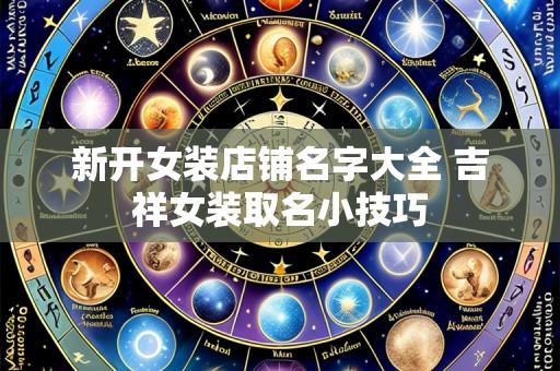 新开女装店铺名字大全 吉祥女装取名小技巧