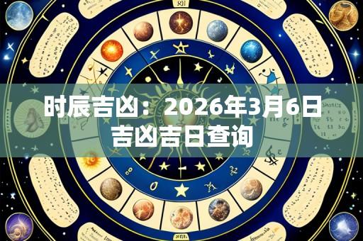 时辰吉凶：2026年3月6日吉凶吉日查询