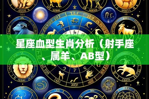 星座血型生肖分析（射手座、属羊、AB型）