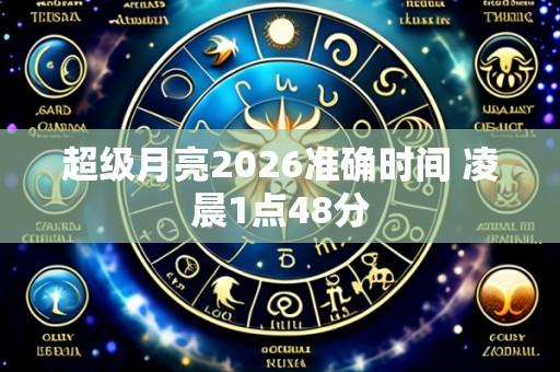 超级月亮2026准确时间 凌晨1点48分