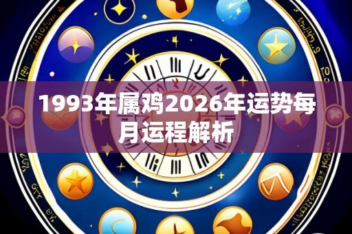 1993年属鸡2026年运势每月运程解析