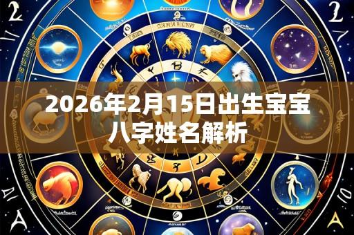 2026年2月15日出生宝宝八字姓名解析