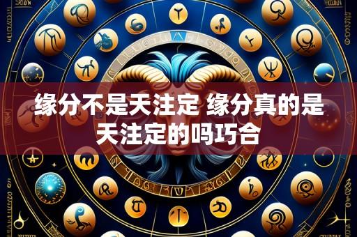 缘分不是天注定 缘分真的是天注定的吗巧合