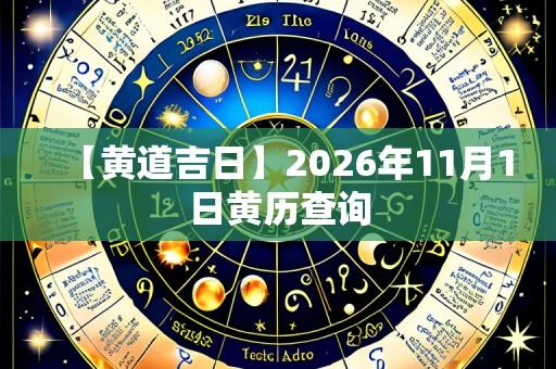 【黄道吉日】2026年11月1日黄历查询
