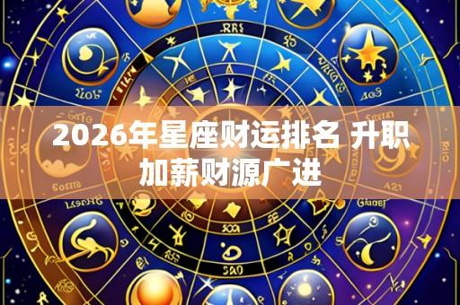 2026年星座财运排名 升职加薪财源广进