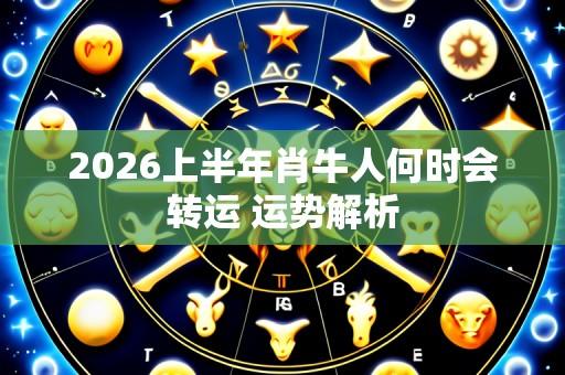 2026上半年肖牛人何时会转运 运势解析