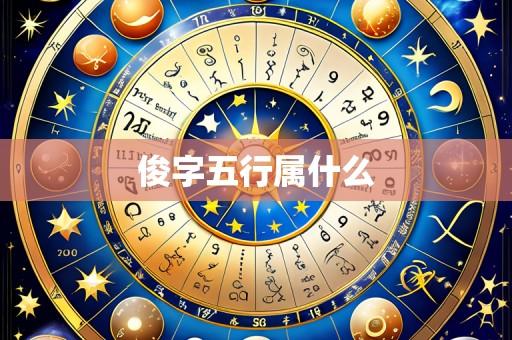 俊字五行属什么