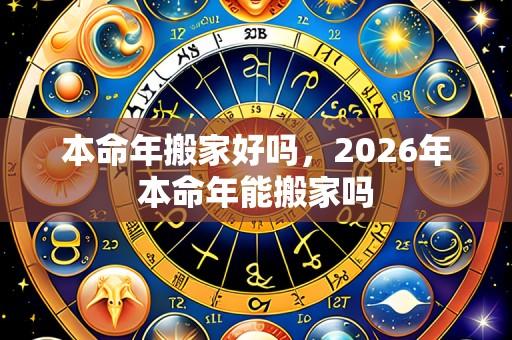 本命年搬家好吗，2026年本命年能搬家吗