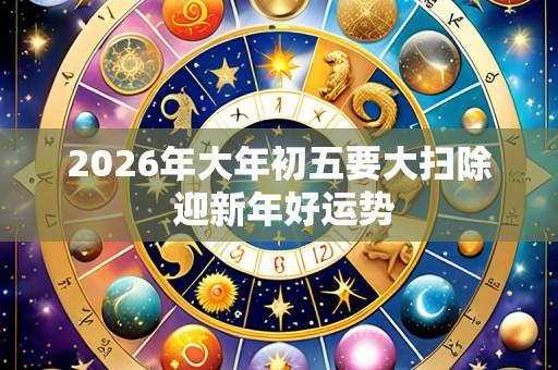 2026年大年初五要大扫除 迎新年好运势