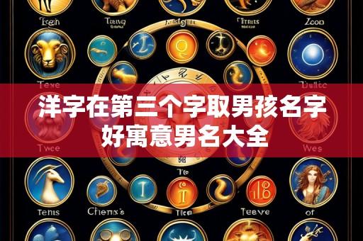 洋字在第三个字取男孩名字 好寓意男名大全