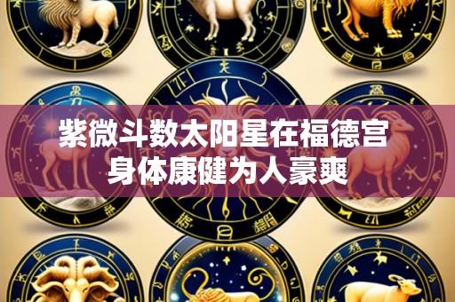 紫微斗数太阳星在福德宫 身体康健为人豪爽