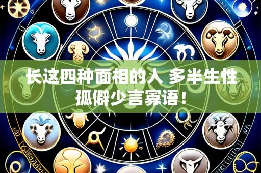长这四种面相的人 多半生性孤僻少言寡语!