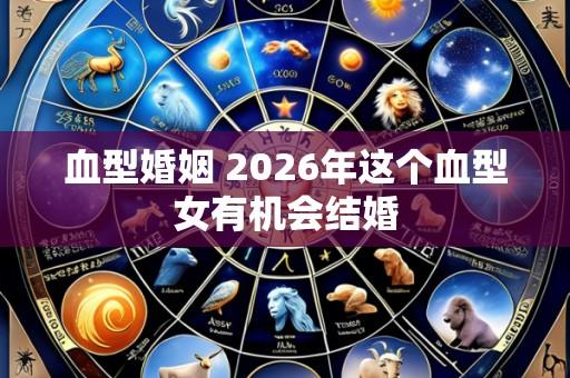 血型婚姻 2026年这个血型女有机会结婚