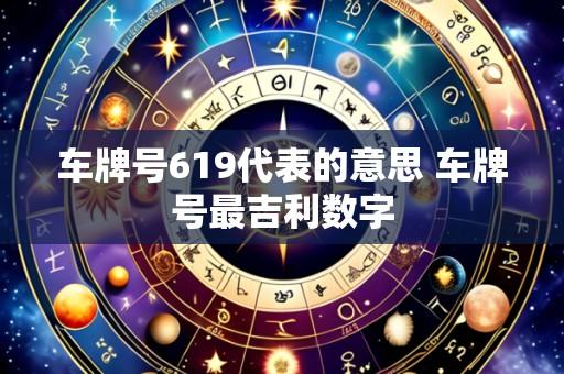 车牌号619代表的意思 车牌号最吉利数字