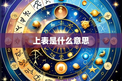 上表是什么意思