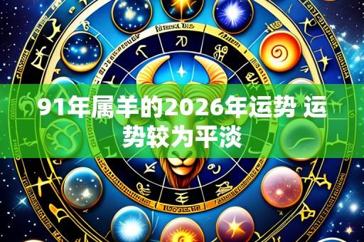 91年属羊的2026年运势 运势较为平淡