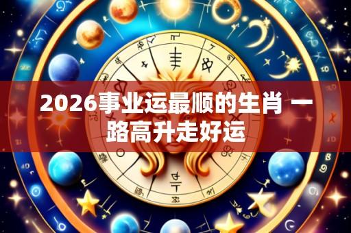 2026事业运最顺的生肖 一路高升走好运