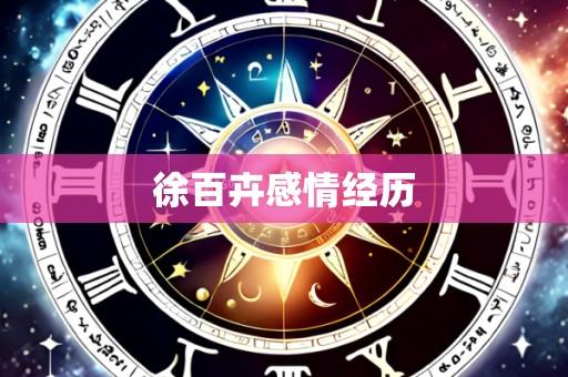 徐百卉感情经历