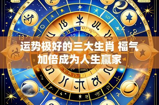 运势极好的三大生肖 福气加倍成为人生赢家