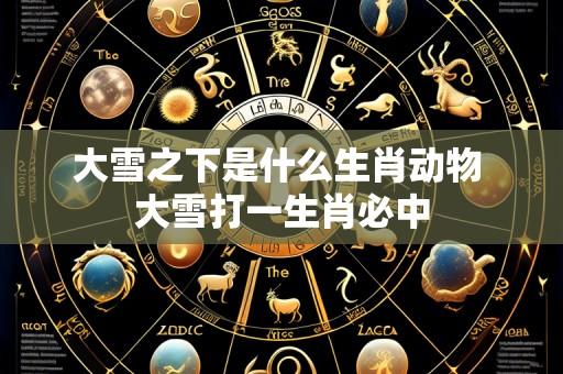 大雪之下是什么生肖动物 大雪打一生肖必中