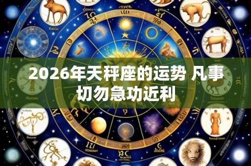 2026年天秤座的运势 凡事切勿急功近利