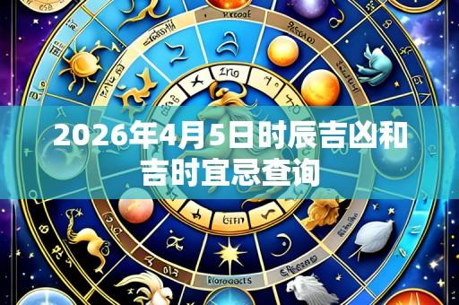 2026年4月5日时辰吉凶和吉时宜忌查询