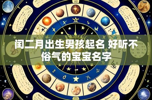 闰二月出生男孩起名 好听不俗气的宝宝名字