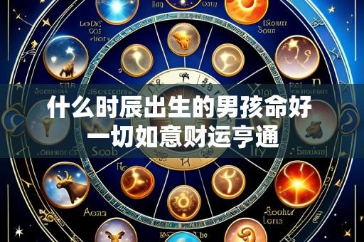 什么时辰出生的男孩命好 一切如意财运亨通