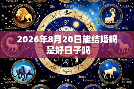 2026年8月20日能结婚吗 是好日子吗