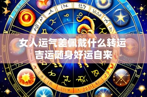女人运气差佩戴什么转运 吉运随身好运自来