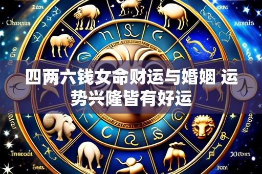 四两六钱女命财运与婚姻 运势兴隆皆有好运