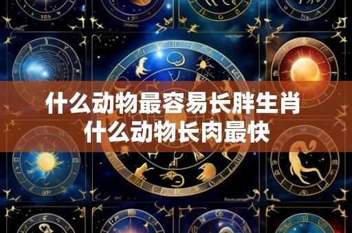 什么动物最容易长胖生肖 什么动物长肉最快