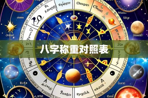 八字称重对照表