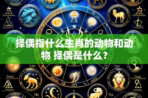 择偶指什么生肖的动物和动物 择偶是什么?