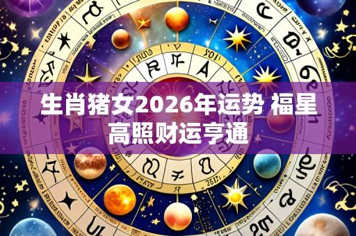 生肖猪女2026年运势 福星高照财运亨通