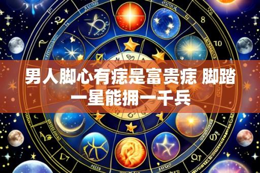 男人脚心有痣是富贵痣 脚踏一星能拥一千兵