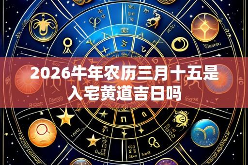 2026牛年农历三月十五是入宅黄道吉日吗