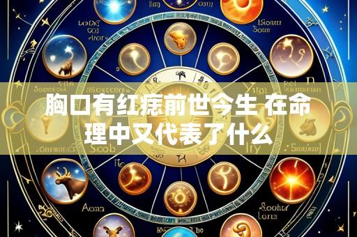 胸口有红痣前世今生 在命理中又代表了什么