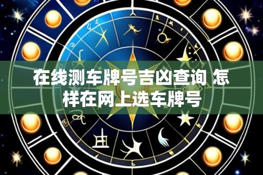 在线测车牌号吉凶查询 怎样在网上选车牌号