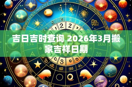 吉日吉时查询 2026年3月搬家吉祥日期
